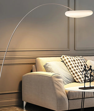 Mr Magoo Floor Lamp – Modern Minimalist Tall Standing Lamp for Living Room, Black & White