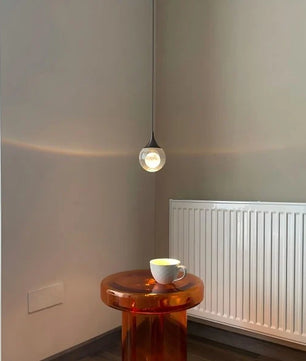 Moon Clear Glass Ball Pendant Light
