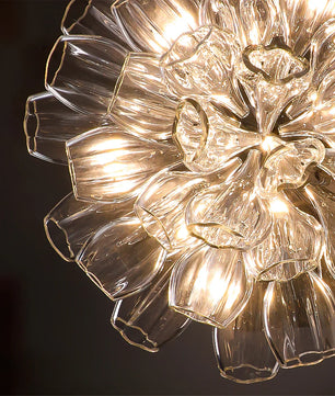 Glass Lotus Chandelier