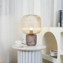 Oval Glass Table Lamp