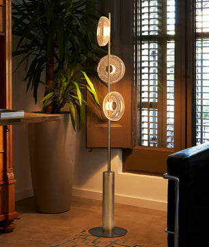 Glacier Crackle Glass Floor Lamp