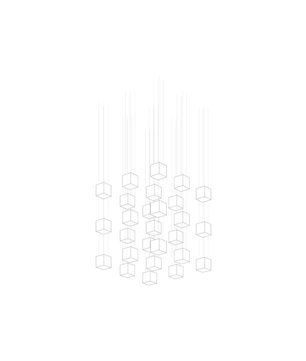 Square Multi Crystal Chandelier