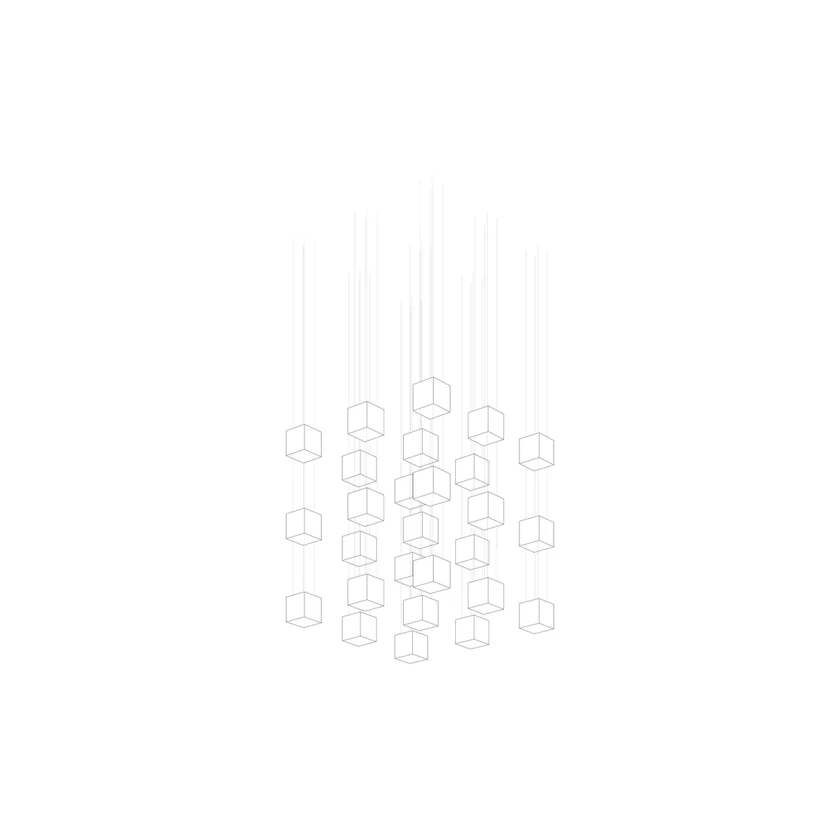 Square Multi Crystal Chandelier