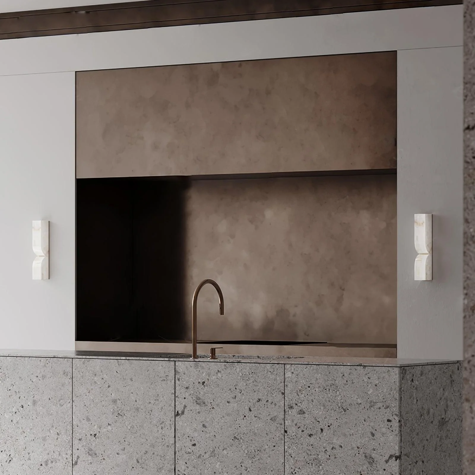 Up Down alabster Wall Sconce