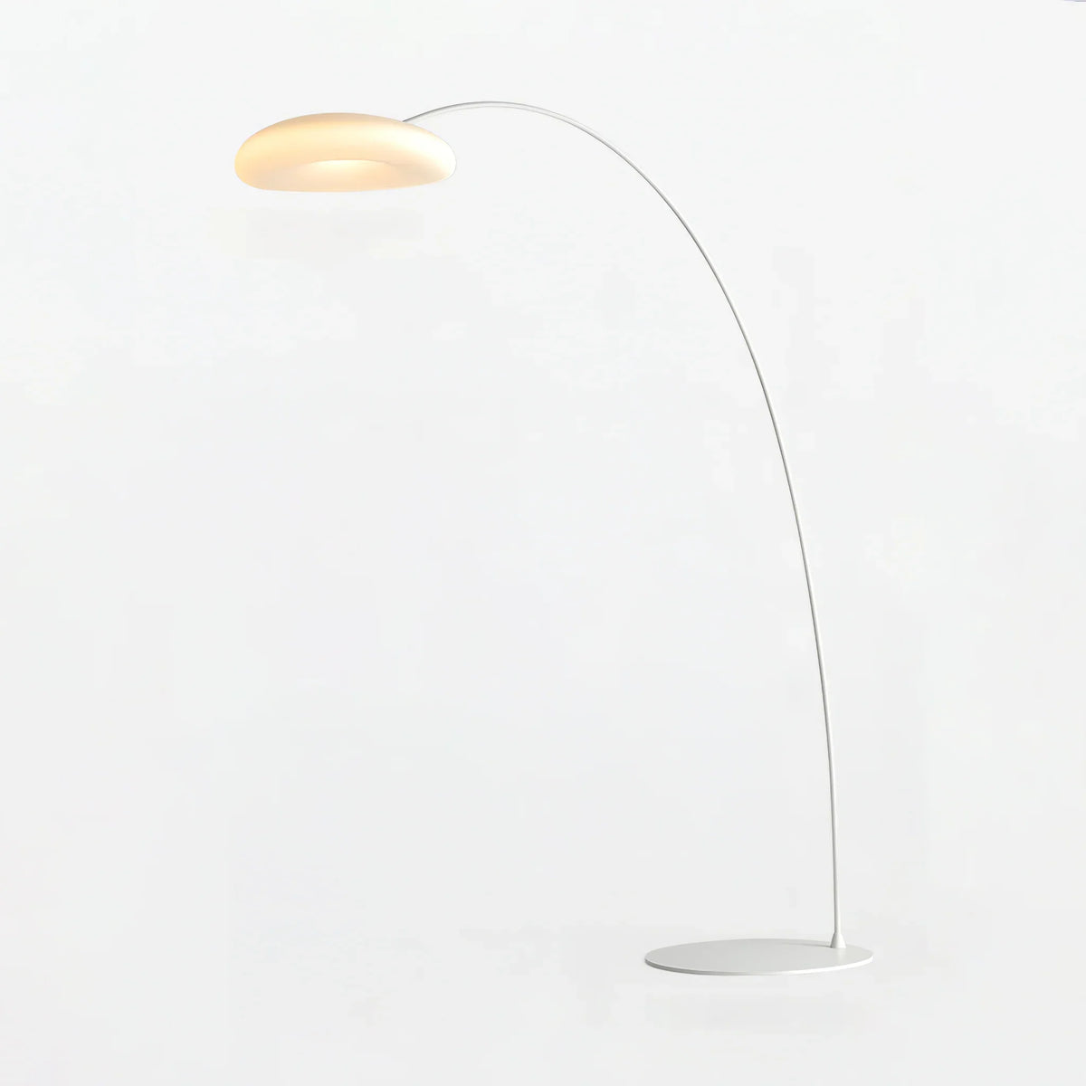 Mr Magoo Floor Lamp – Modern Minimalist Tall Standing Lamp for Living Room, Black & White