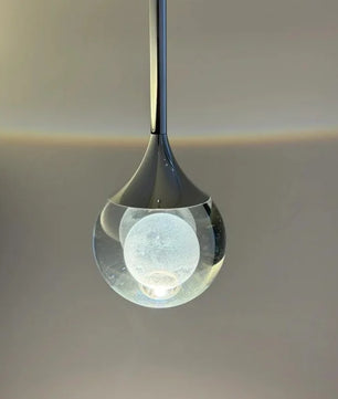 Moon Clear Glass Ball Pendant Light
