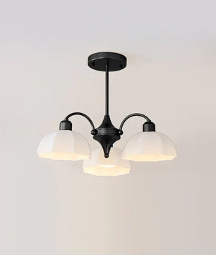 Frosted Glass Bell Chandelier
