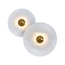 Round Alabaster Combination Wall Lamp