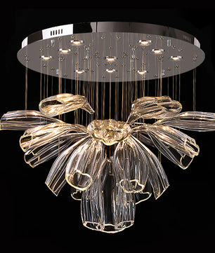 Glass Lotus Chandelier