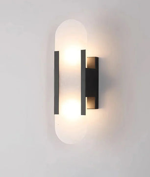 Geometric Harmony Alabaster Wall Lamp