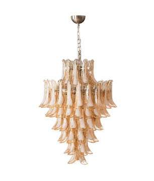 Amber Cloud Murano Glass Petals Chandelier