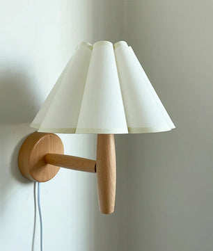 Vintage Fluted Plug In Wall Lamp
