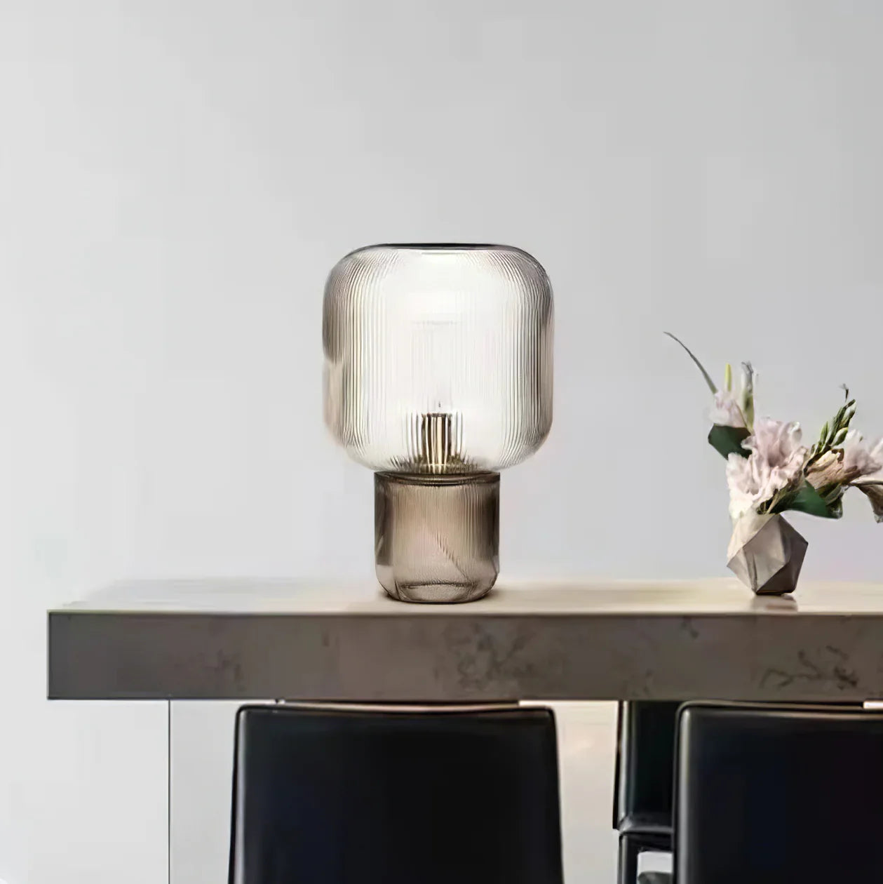 Oval Glass Table Lamp