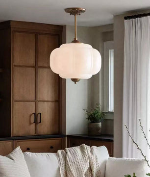 Eloise Vintage Milk Glass Pendant Light