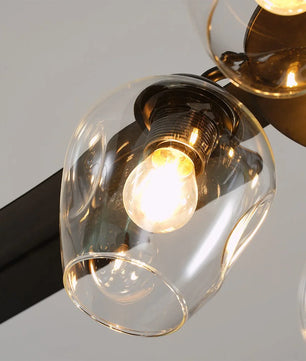 Glass Ball Ceiling Fan Light