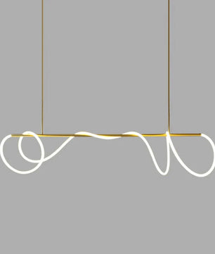 Serpentine Glow Gold Chandelier
