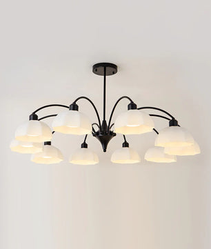 Frosted Glass Bell Chandelier