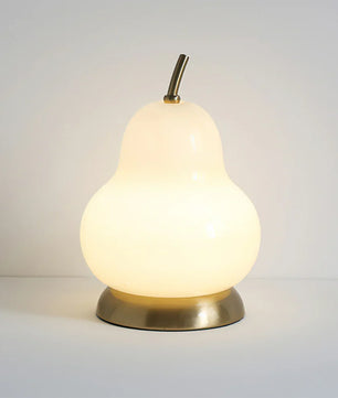 Pear Glass Built-in Battery Table Lamp