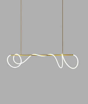 Serpentine Glow Gold Chandelier