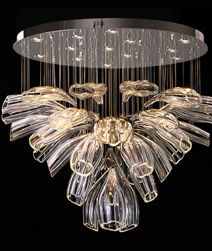 Glass Lotus Chandelier