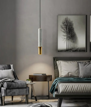 Marble Cylinder Pendant Light