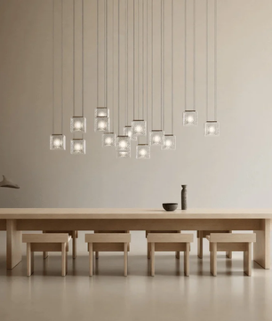 Square Multi Crystal Chandelier