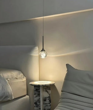 Moon Clear Glass Ball Pendant Light