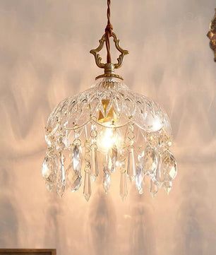 French crystal pendant lamp