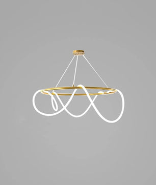 Serpentine Glow Gold Chandelier