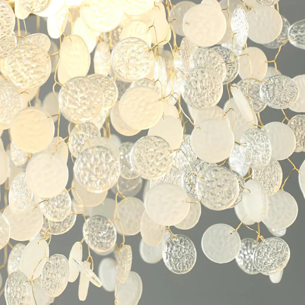 Shiro Noda Round Chandelier – Modern Brass & Glass Globe Ceiling Light for Dining Room