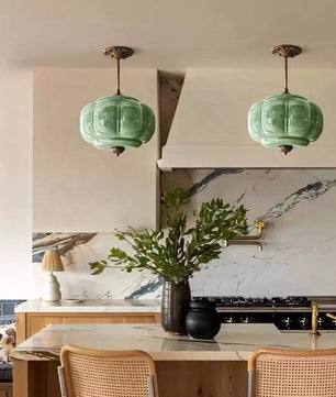 Eloise Vintage Milk Glass Pendant Light