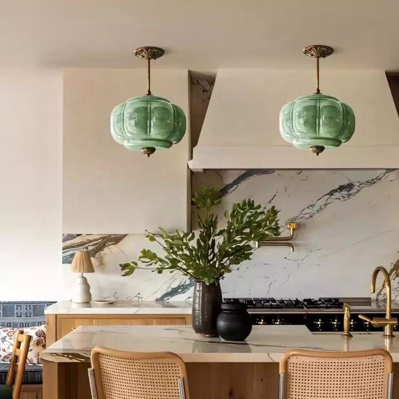 Eloise Vintage Milk Glass Pendant Light
