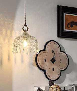 French crystal pendant lamp