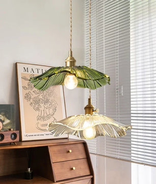 Tiffany Lotus Glass Pendant Light for Living Room S08