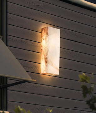 Rectangular Alabaster Wall Sconce