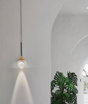 Moon Clear Glass Ball Pendant Light