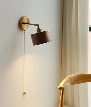 Rotatable Wooden Wall Lamp