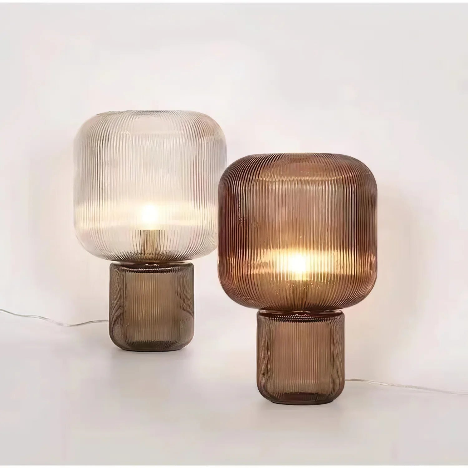 Oval Glass Table Lamp