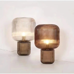 Oval Glass Table Lamp