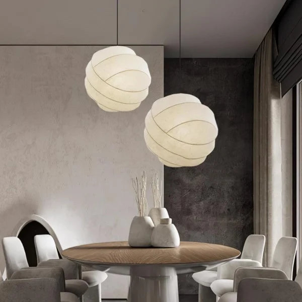 Wabi-Sabi Fiber Cocoon Pendant Lamp M400