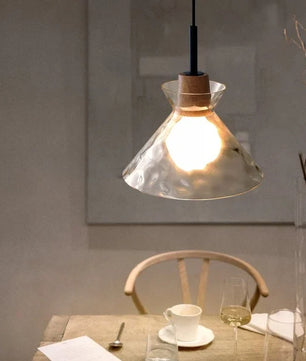 Modern Water Ripple Transparent Glass Pendant Lamp M16