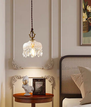 French crystal pendant lamp