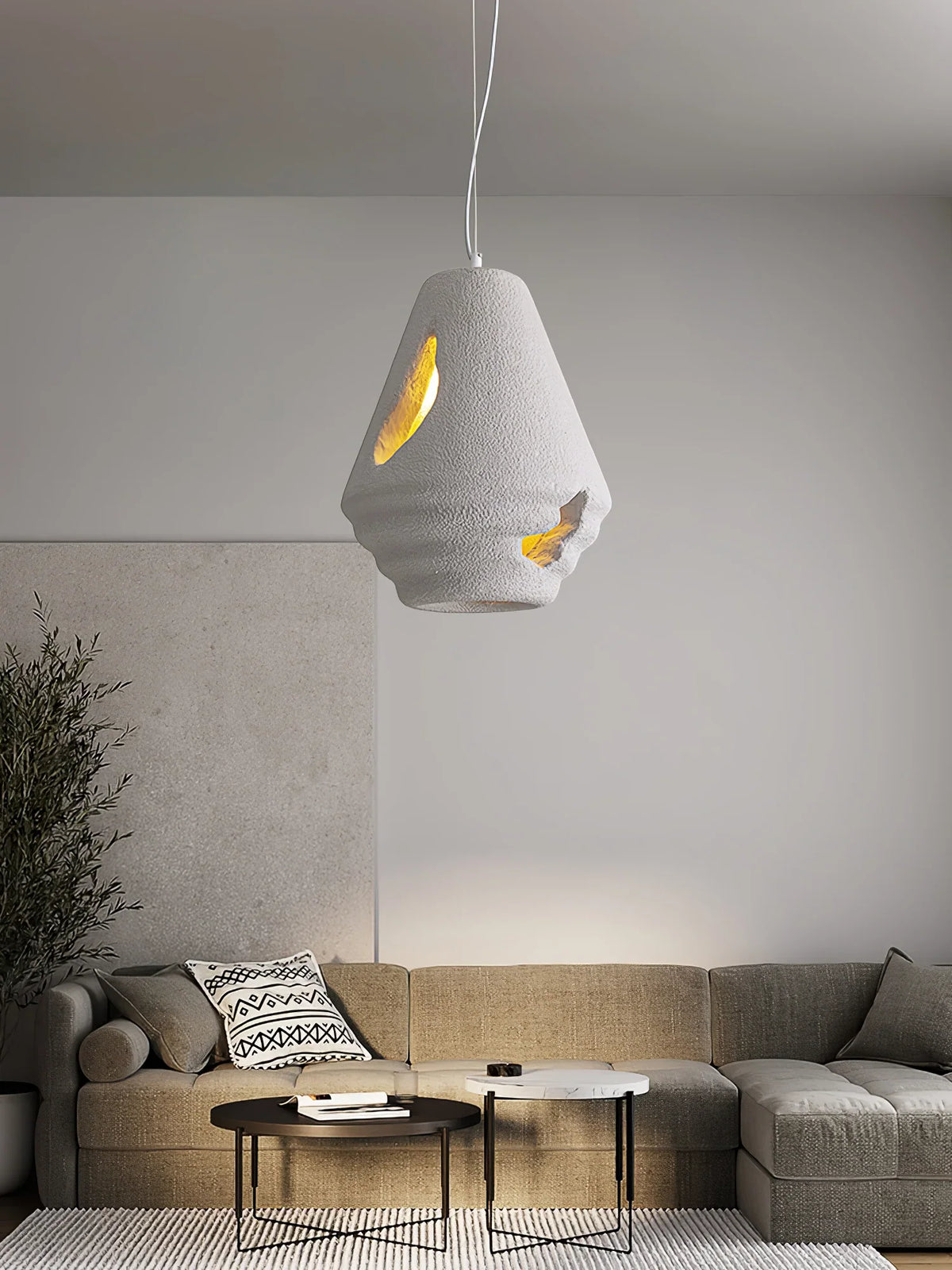 Wabi Sabi Resin Pendant Lamp