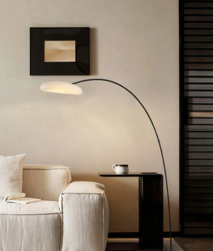Mr Magoo Floor Lamp – Modern Minimalist Tall Standing Lamp for Living Room, Black & White