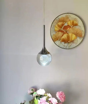 Moon Clear Glass Ball Pendant Light