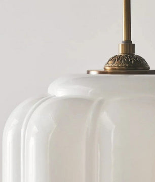 Eloise Vintage Milk Glass Pendant Light