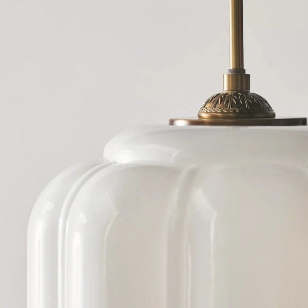 Eloise Vintage Milk Glass Pendant Light