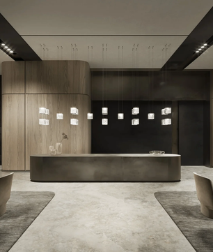 Square Multi Crystal Chandelier