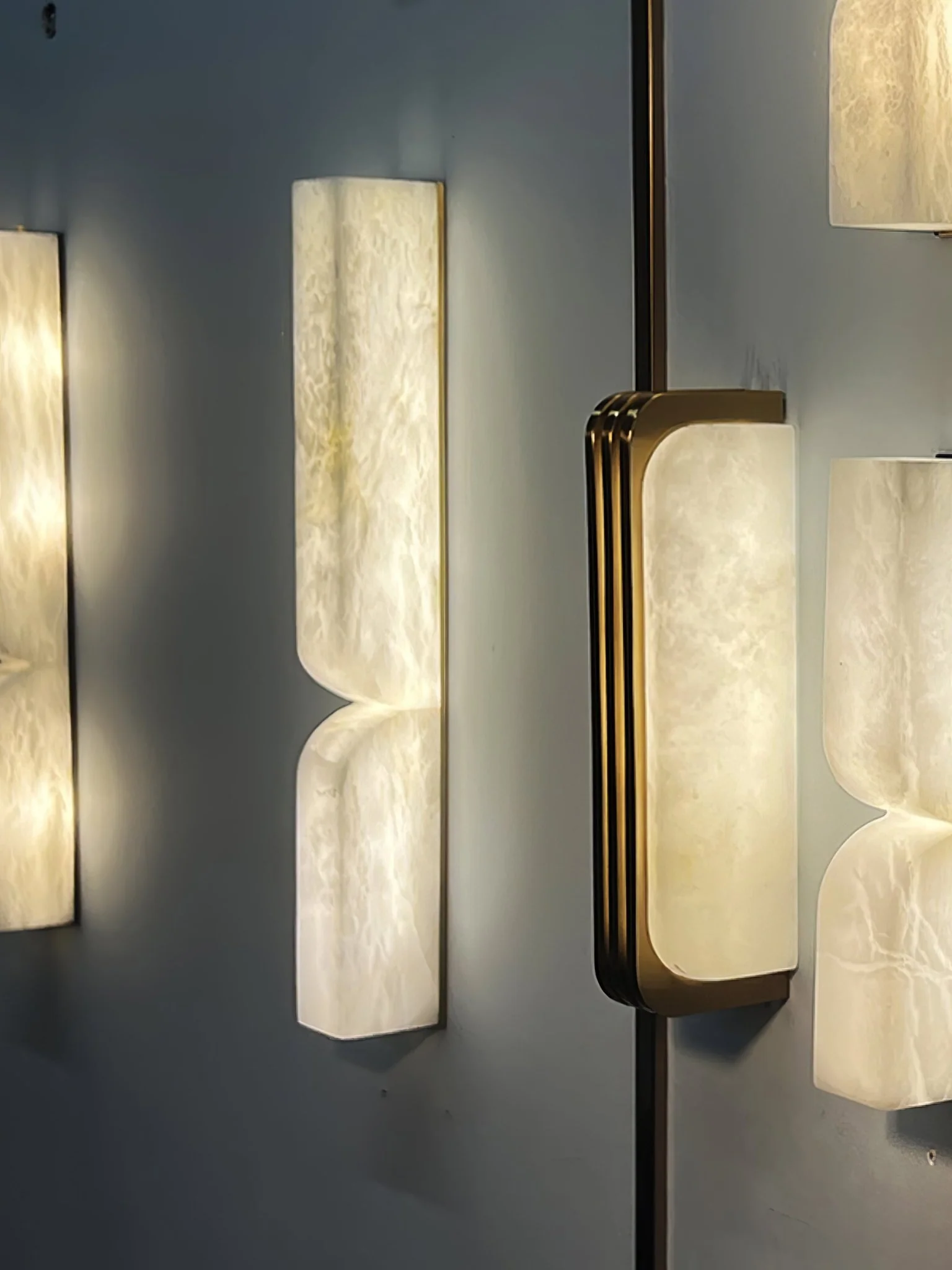 Up Down alabster Wall Sconce