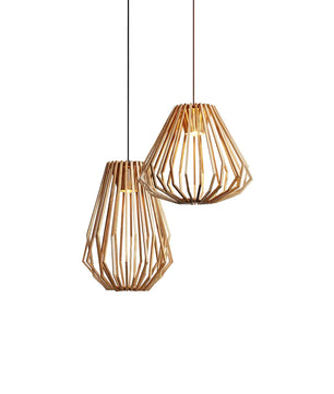Wood Cage Pendant Lamp